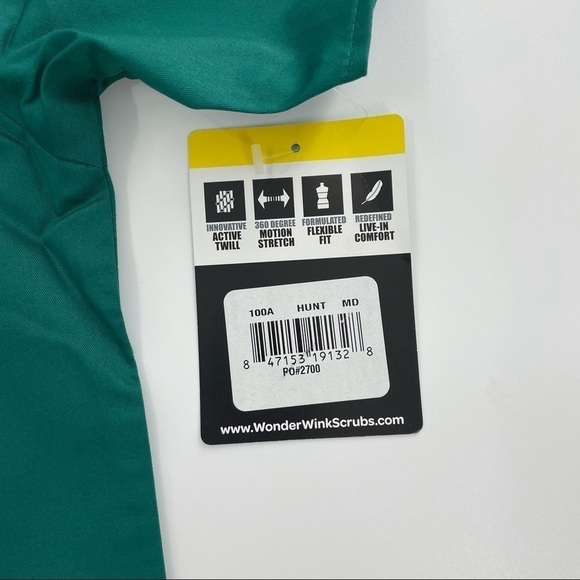 NWT Wonderwink Pro Scrub Top in Hunter Green Size M - Picture 4 of 8